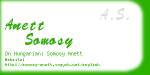 anett somosy business card